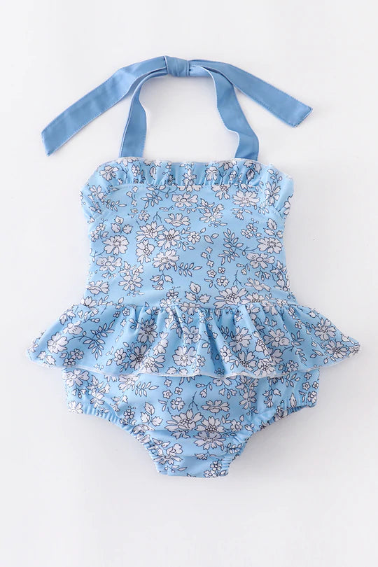 Blue Flower Swimsuit