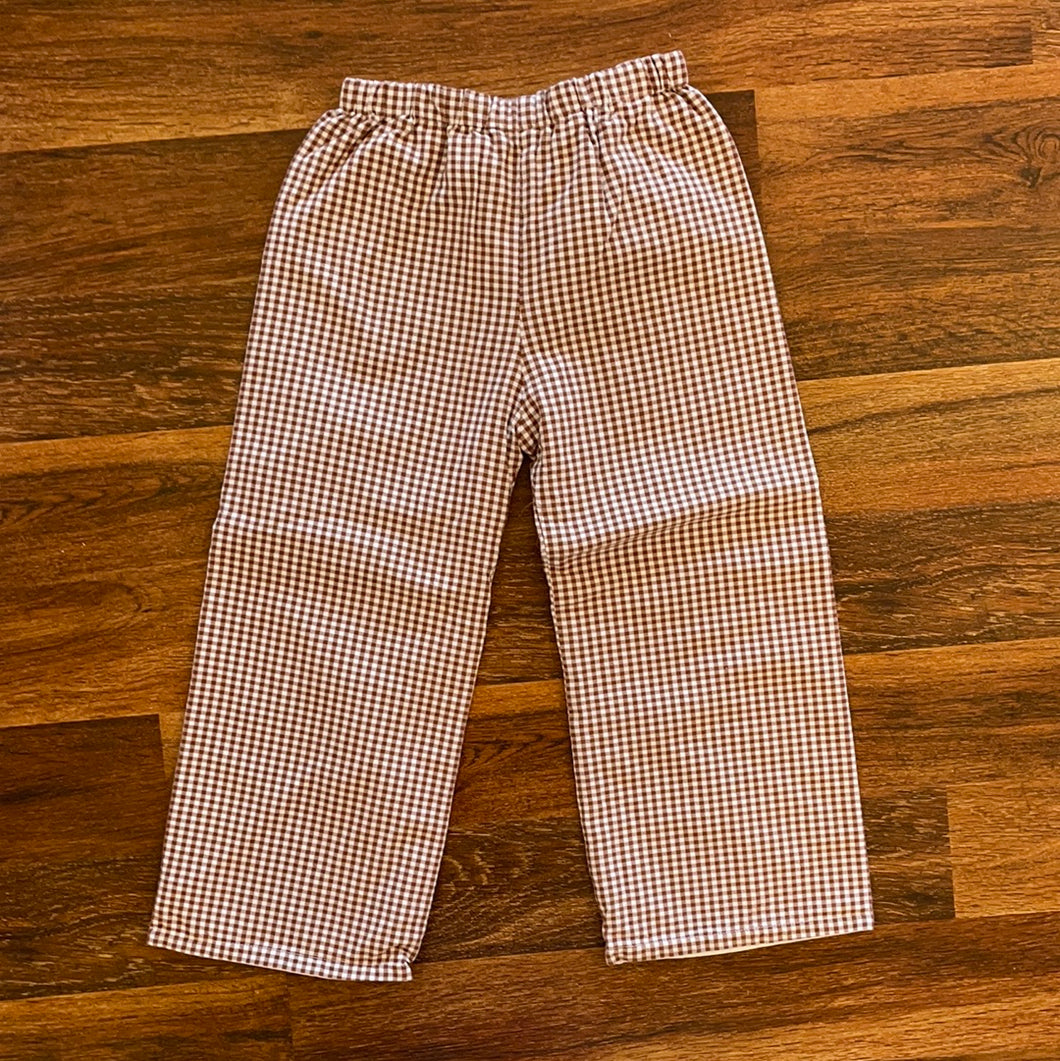 Brown Gingham Pants size 5