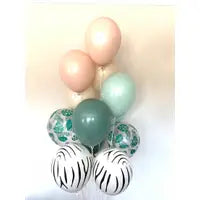 Tropical Safari Blush and Mint Balloon set- Helium